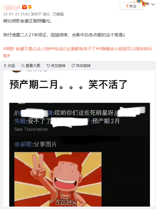 疑胡歌与妻子合照曝光，女方身份被扒：是白富美，比他小11岁