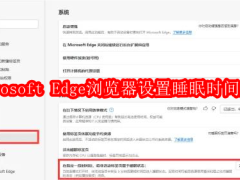 Microsoft Edge浏览器如何设置睡眠时间